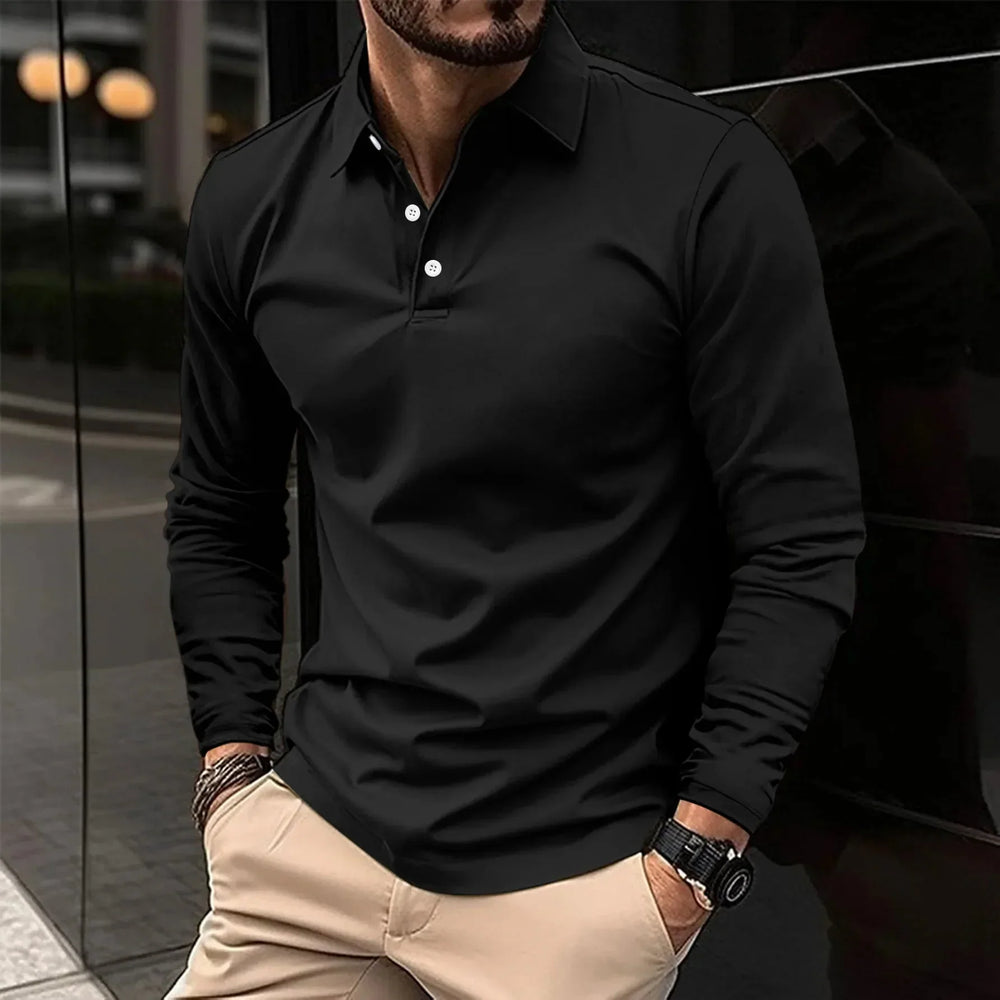 Arvid - Langärmliges Lässiges Poloshirt