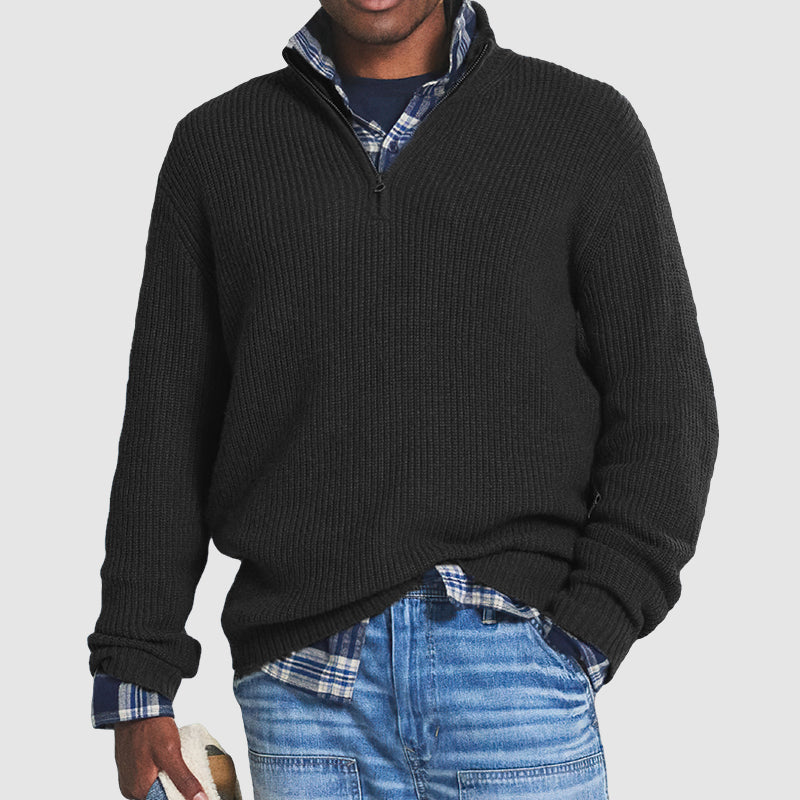 Maxwell - Gerippter Herrenpullover