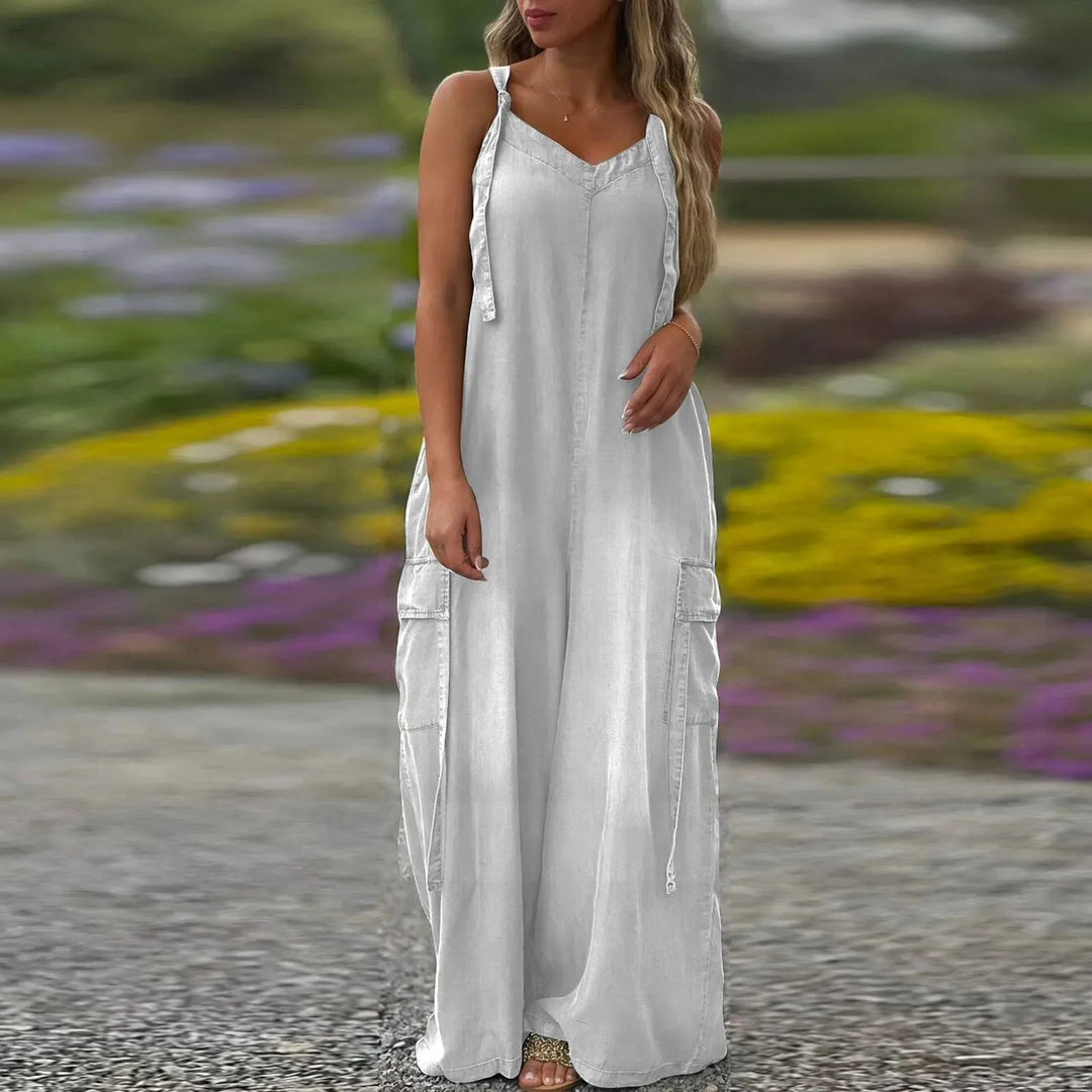 Vanessa™ Overall mit weitem Bein und Taschen