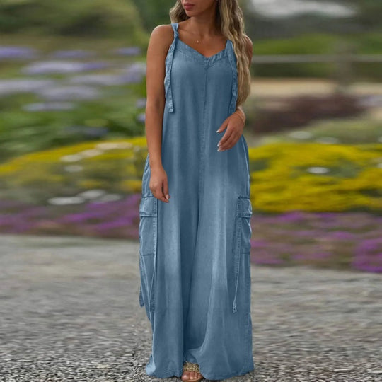 Vanessa™ Overall mit weitem Bein und Taschen