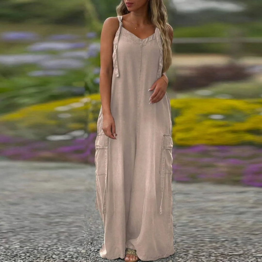Vanessa™ Overall mit weitem Bein und Taschen