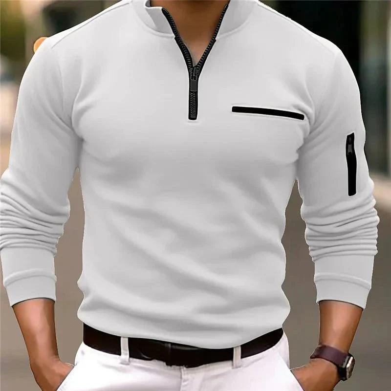 Markus - Elegantes Langarm Polo-Shirt