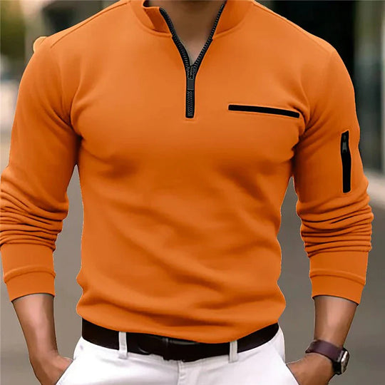 Markus - Elegantes Langarm Polo-Shirt