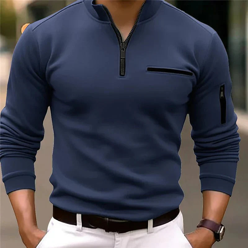 Markus - Elegantes Langarm Polo-Shirt
